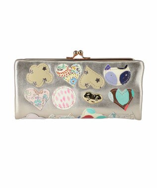 tsumori chisato CARRY tcパッチワーク がま口 長財布 ゴールド