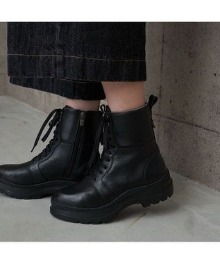 MODE ET JACOMO <carino>厚底レースアップブーツ