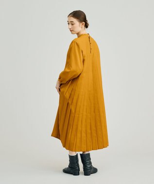 J.PRESS YORK STREET 【WOMEN】バックプリーツ ワンピース イエロー系