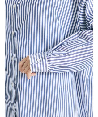 CRAFT STANDARD BOUTIQUE イージーケアオーバーシャツ Stripe Blue