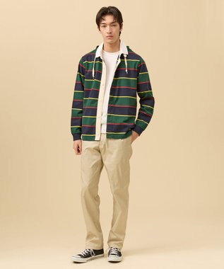 J.PRESS MEN 【フード取り外し可】フーデット ラガーシャツ ネイビー系9