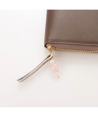 UNBILLION perche ジェムストーンチャームラウンド長財布 オーク