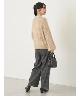 earth music&ecology ふさふさショートカーディガン Beige