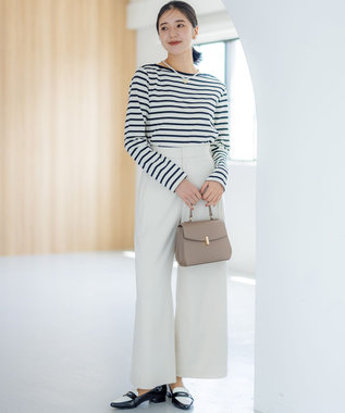 組曲 コットンバスクロング Tシャツ アイボリー系1