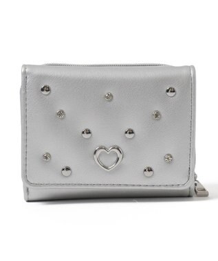 WEGO メタルハートスタッズウォレット シルバー