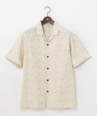  【SPACE／UNISEX】ソアロンリネンジャガード シャツ