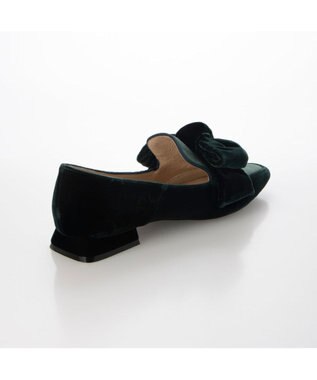 MODE ET JACOMO <MODE ET JACOMO>ベルベットリボンローファー グリーンキジ