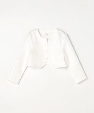 ANY KIDS ノーカラー ボレロジャケット ホワイト
