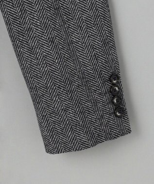 GOTAIRIKU 新色追加【一部ストレッチ】カシミヤブレンド 定番ツイードジャケット(25年モデル) グレー×ヘリンボーン