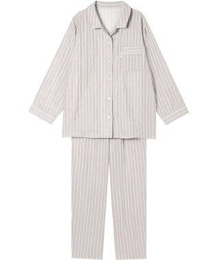 ワコール／睡眠科学 パジャマ 長袖 長ズボン 綿100%(本体) 二重ガーゼ 通気性 上下セット 前開き メンズパジャマあり(YGX571) レディース YDX570 睡眠科学／ワコール