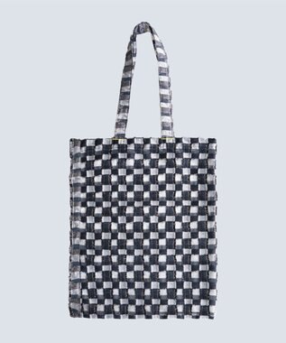 COQ ウォーターチェック リバーシブルトートバッグ A4サイズ ブラック