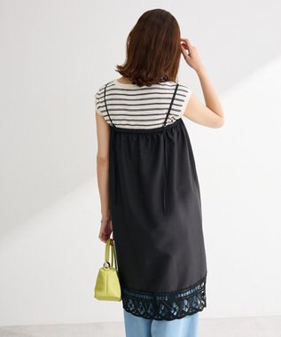 Green Parks ２ｗａｙレースキャミワンピース Black