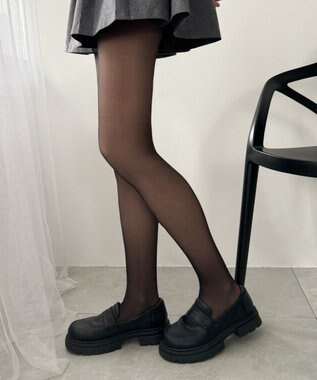 WEGO 【暖かい】フェイクタイツ裏起毛 ブラック