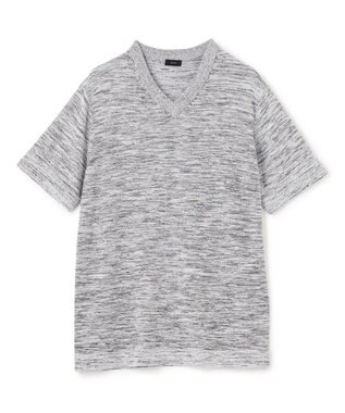 JOSEPH HOMME シャイニースラブブークレ　ニットＴシャツ ライトグレー系