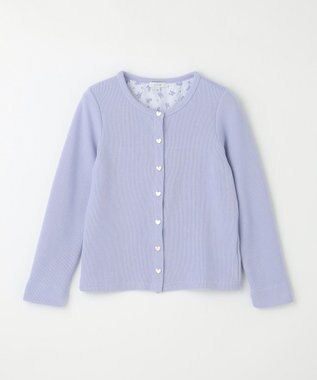ANY KIDS スナップボタン フレンチ カーディガン サックスブルー