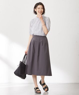 J.PRESS LADIES チェーンプリント スリットネック カットソー ライトグレー系5