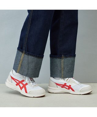 ASICS WALKING ハダシウォーカー レディース 3E相当 ホワイト×レッド