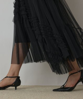 GRACE CONTINENTAL イレギュラ－チュ－ルスカート ブラック