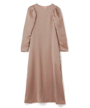 BEIGE， MABILLON / マトンスリーブドレス Peach x Ecru