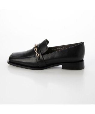 MODE ET JACOMO <MODE ET JACOMO>スクエアトゥチェーンローファー ブラック