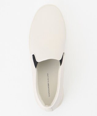 23区 レザー スリッポン ホワイト系