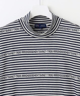 23区GOLF 【MEN】エニワイズ ロゴボーダー カットソー ネイビー系1