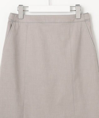 J.PRESS LADIES 【セットアップ対応・洗える・撥水・防汚】コットンFITTYシャーク スカート ベージュ系