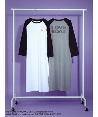 Green Parks ■別注　ＬＯＶＥ　ＢＯＡＴ　ラグランワンピース White