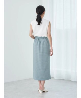 earth music&ecology シェブロン柄タイトスカート Green