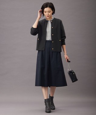 J.PRESS LADIES 【洗える】VIS/PE ROME ニット カーディガン グレー系