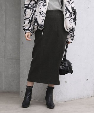 Green Parks 圧縮ポンチＩラインスカート Dark Green