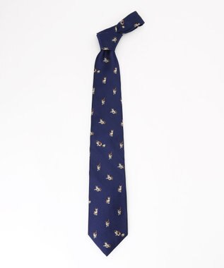 J.PRESS MEN 【JOKE TIE COLLECTION】猫に小判 ネクタイ ネイビー系7