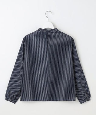 J.PRESS LADIES 幾何プリント モックネック カットソー ネイビー系5