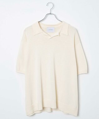 WEGO 【ユニセックス着用ITEM】スキッパーニットポロ オフホワイト