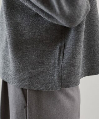 WEGO 【ANGIE VINTAGE】シャツ襟 ドッキング　フェイクレイヤード ニット トップス ライトグレー