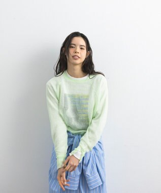 CRAFT STANDARD BOUTIQUE ジョーゼットシアーニットプルオーバー Light Green