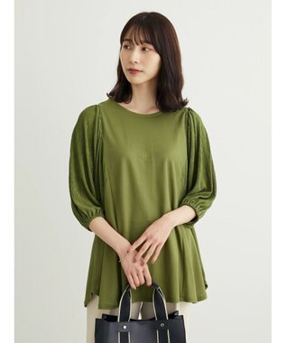 Green Parks ボリューム袖切替プルオーバー Green