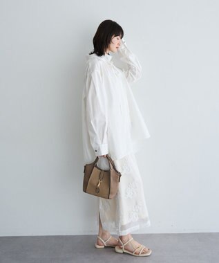 YECCA VECCA タイプライタースキッパーオーバーシャツ Off White