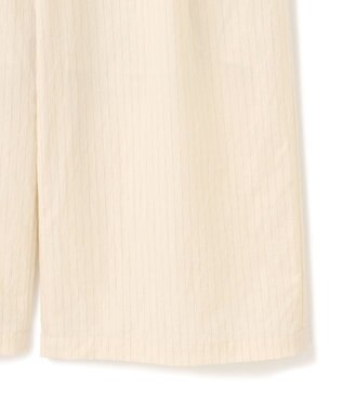 UNFILO L シアーワイドパンツ ベージュストライプ