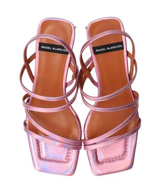 INTER-CHAUSSURES 【ANGEL ALARCON】スクエアトウストラップサンダル ピンク