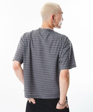 WEGO 【ユニセックス着用ITEM】ボーダ－グラフィックT（SS） ブラックボーダー