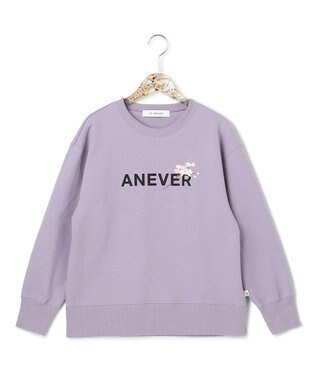 洗える】フラワーエンブロイダリー ロゴ スウェット / ANEVER  