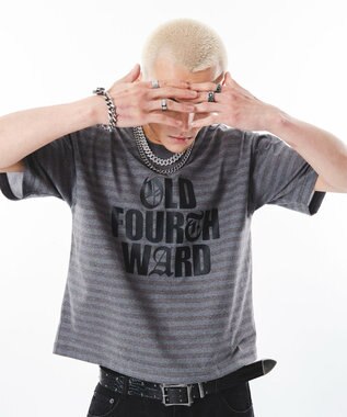 WEGO 【ユニセックス着用ITEM】ボーダ－グラフィックT（SS） ブラックボーダー