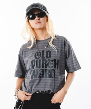 WEGO 【ユニセックス着用ITEM】ボーダ－グラフィックT（SS） ブラックボーダー