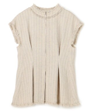 uncrave リネンライクツイル ジレブラウス