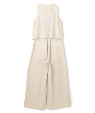 uncrave リネンライクツイル オールインワン エクリュ