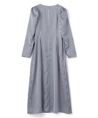 BEIGE， MABILLON / マトンスリーブドレス Sax x Brown