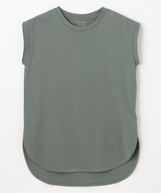 ANY 【抗菌・防臭】プレミアムベーシックノースリーブ Tシャツ カーキ