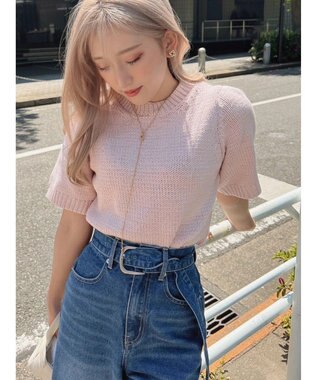 Green Parks ローゲージニットＴシャツ Pink