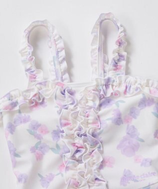 OP／FILA 【marie claire ENFANTS】花柄Aラインワンピース水着 ピンク